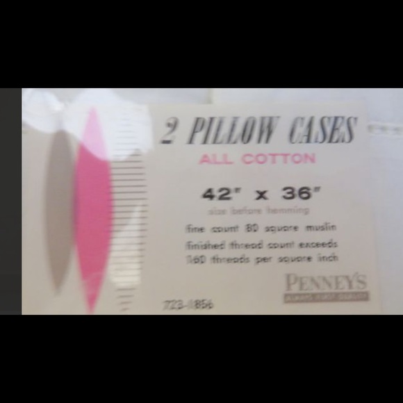 JC Penny’s His Hers white Pillow cases - Picture 4 of 5